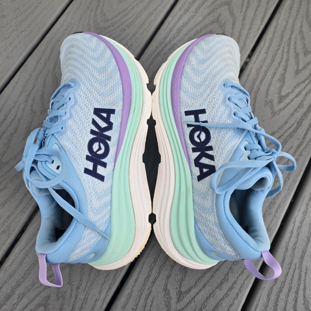 Hoka One Women's Gaviota 5 Running Shoes Blue, Size 8 - Picture 3 of 6